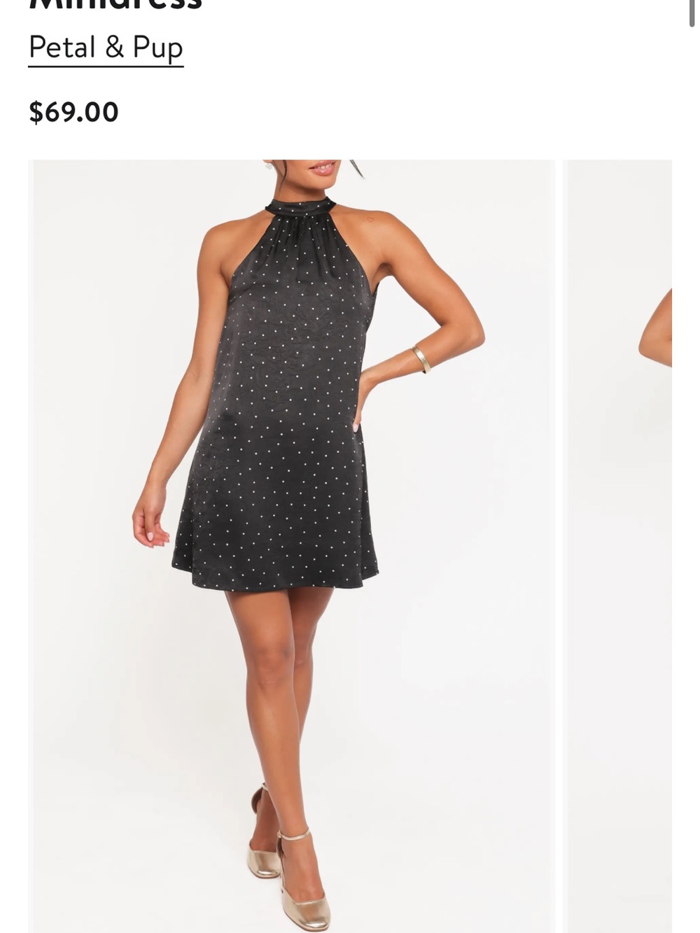 Polka Dot Halter mini dress
